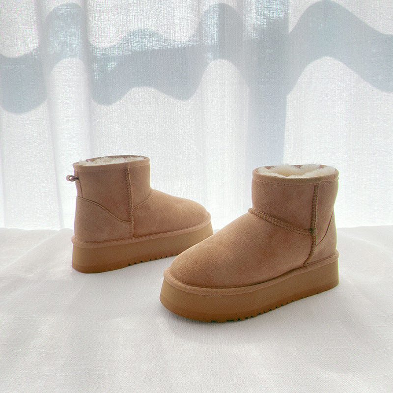 Women's Increasing Outer Wear Warm Muffin Short Snow Boots