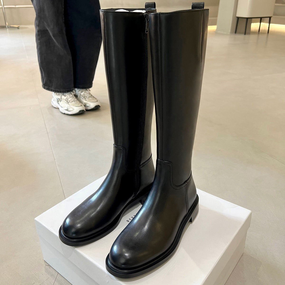 Women's Head Low Side Zipper Fleece-lined Fashion Boots