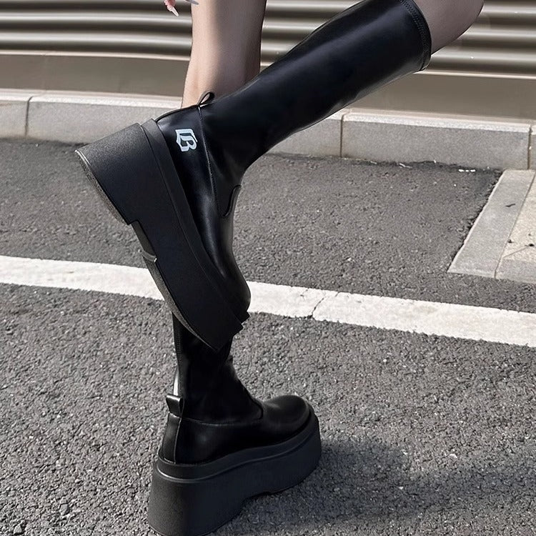 Women's Thick Bottom Stretch Thin Tall Knight Small Boots