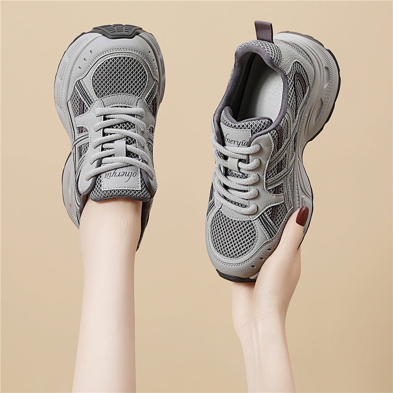 Women's Platform Height Increasing Gray Days Spring Joker Women's Sports Shoes