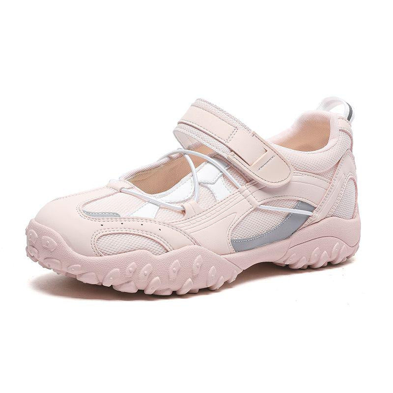 Women's Summer Velcro Mary Jane Breathable Sports With Hidden Ugly Women's Casual Shoes