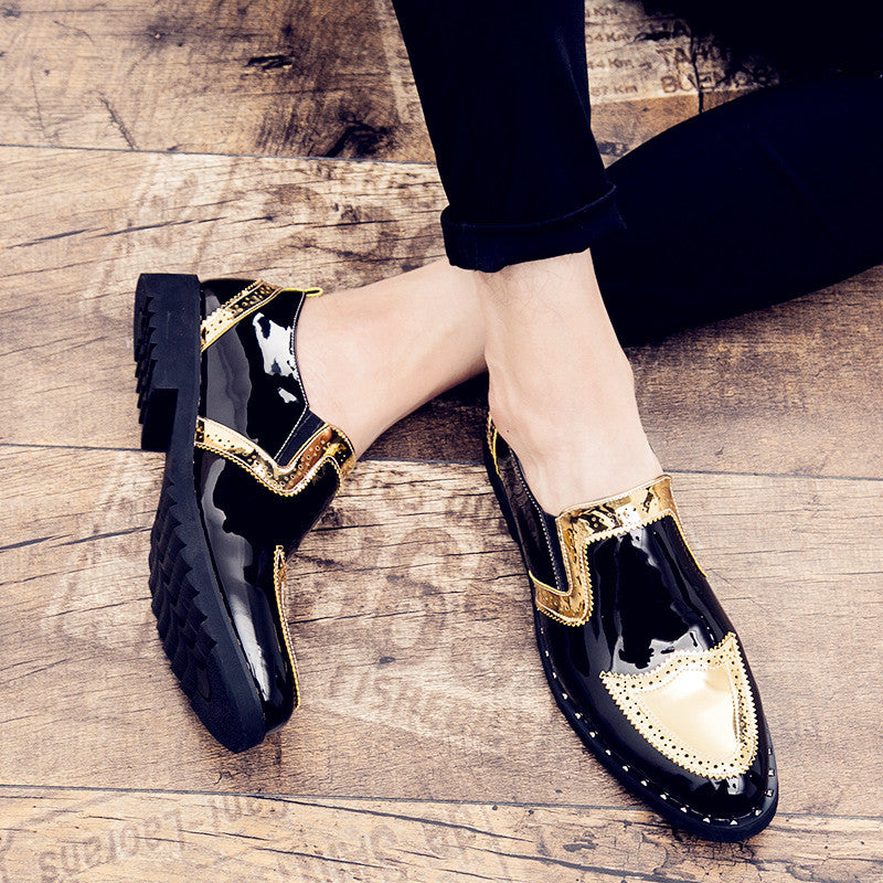 Men's Winter British Trend Pointed Club Hairdresser Casual Shoes