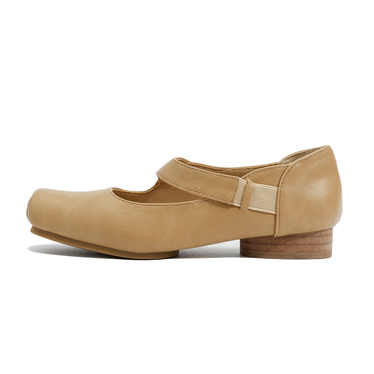 Women's Pumps Genuine Autumn Square Toe Chunky High Ballet Women's Shoes
