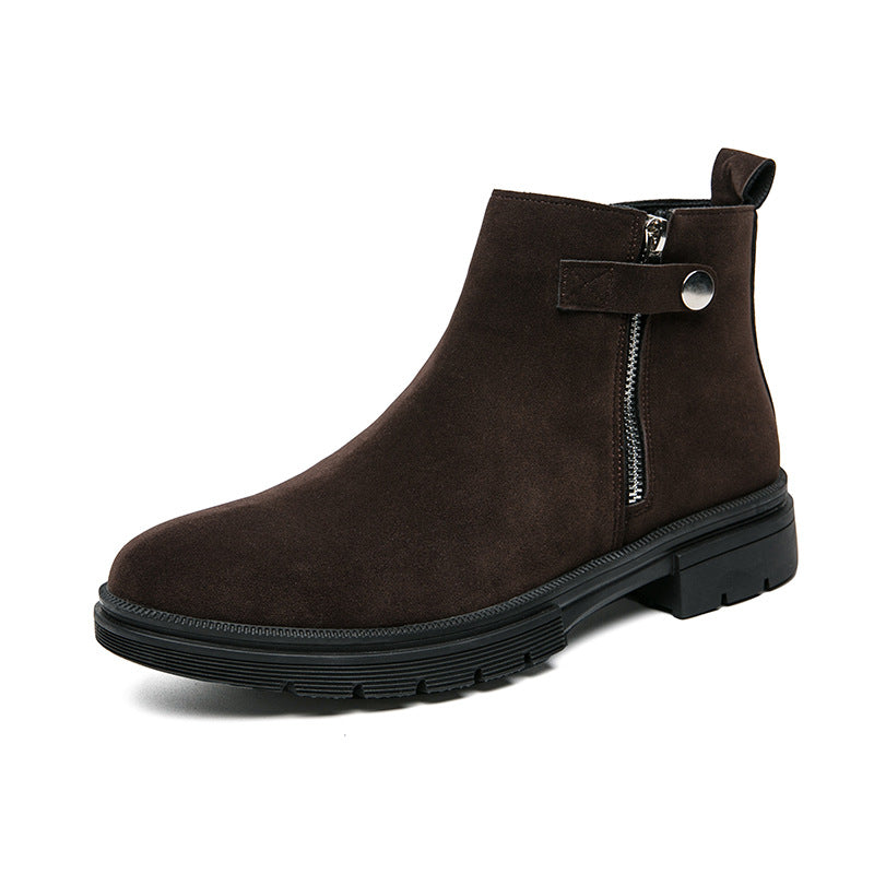Men's Plus Size Solid Color Chelsea Fashion Boots