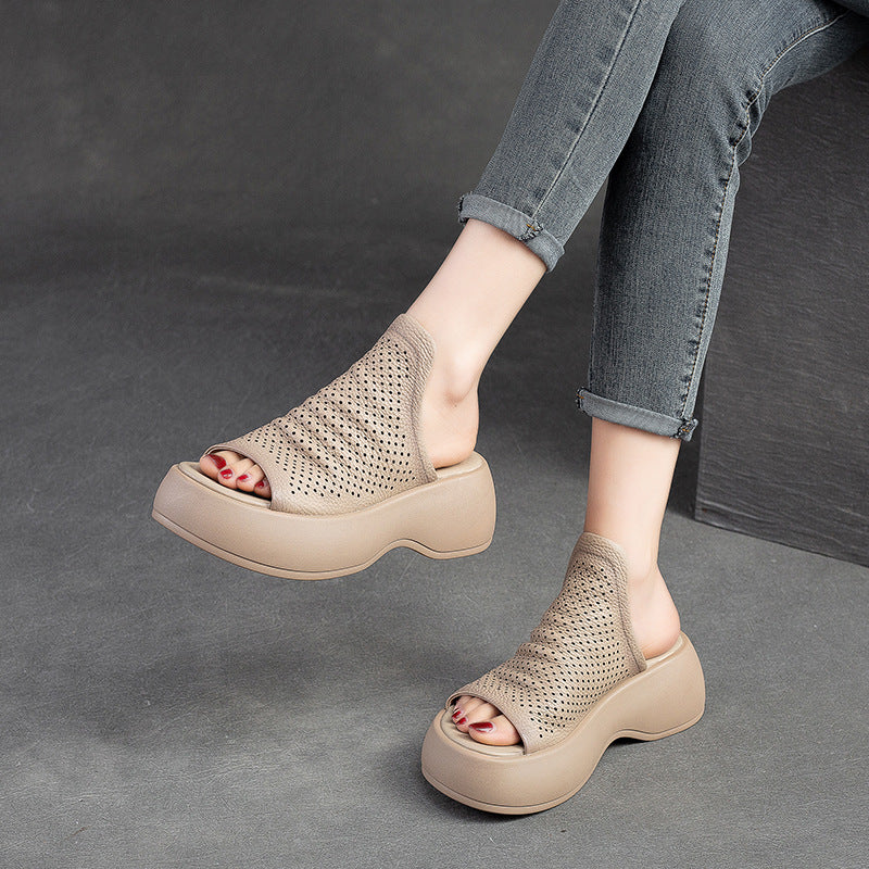 Women's & Men's Breathable Platform Retro Style First Layer Men's Shoes