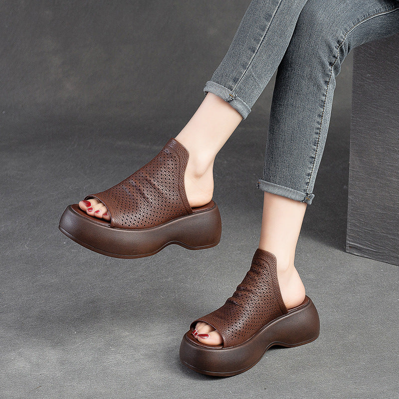 Women's & Men's Breathable Platform Retro Style First Layer Men's Shoes