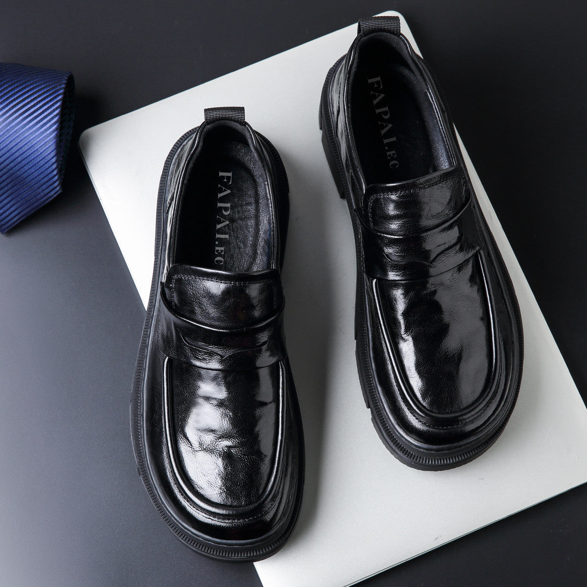 Men's Slip-on British Style Genuine Business Trends Leather Shoes