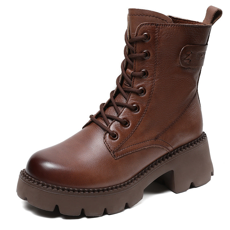 Women's British Style High Genuine Martin For Boots