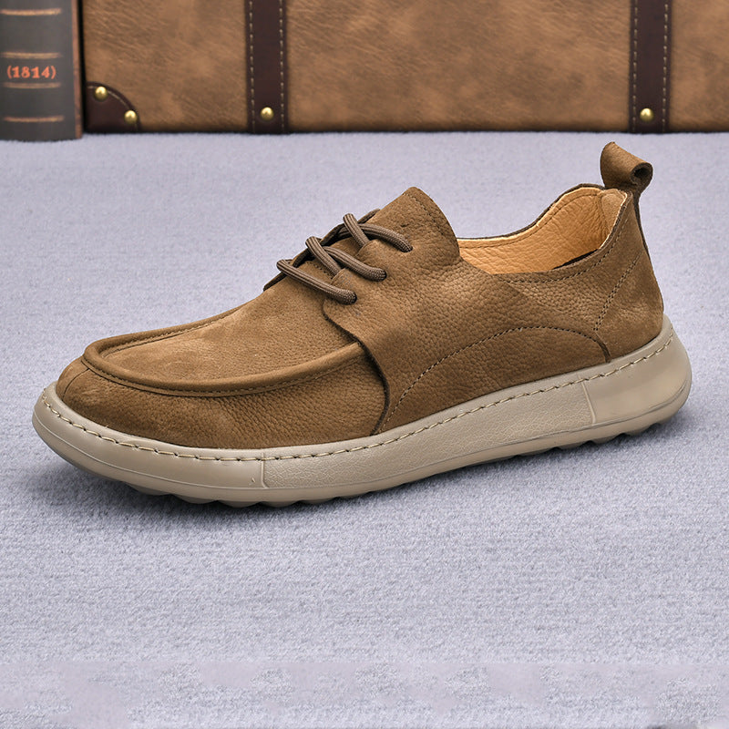 Men's Spring Retro Solid Sole Lightweight Platform Casual Shoes