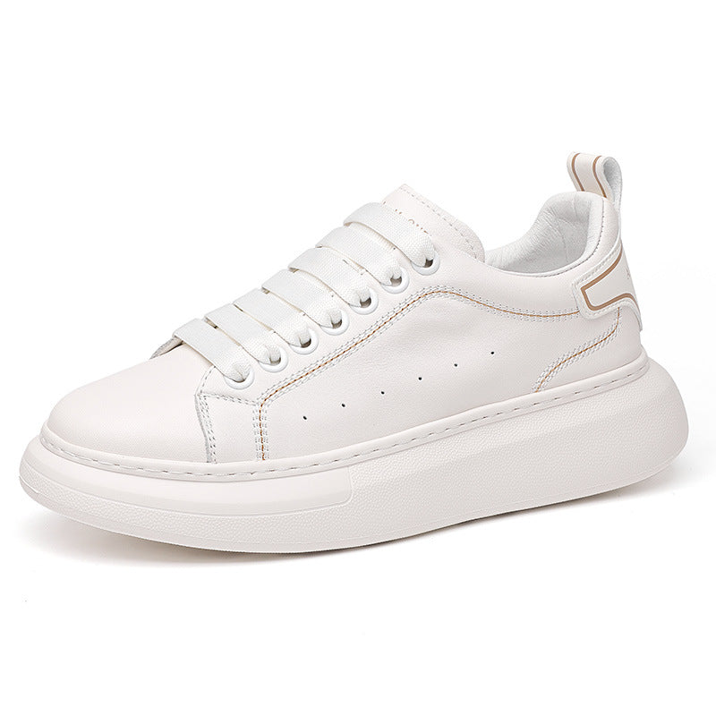 Men's Cowhide Easy Wear Korean Fashion Sports Trendy Versatile Lightweight Soft Men's Shoes