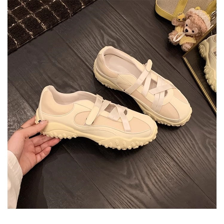 Women's Increasing Insole Ballet Training Velcro Thick Casual Shoes