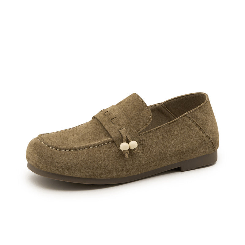 Women's Large Size Retro Slip-on Flat Soft Loafers