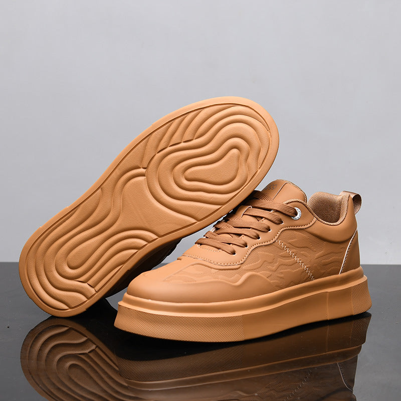 Men's Thick Bottom Couple Style White Soft Casual Shoes