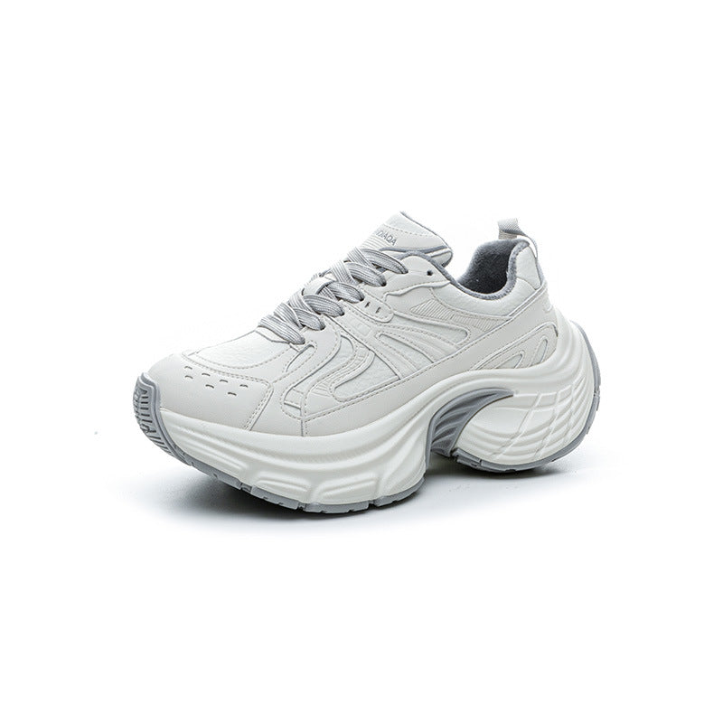 Women's Retro Distressed Spring Authentic Comfortable Breathable Thick Bottom Small Sneakers