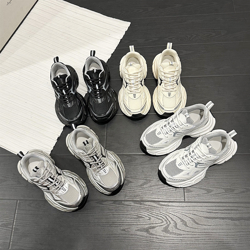 Women's Dad Fashionable Spring Korean Style Thick Sneakers