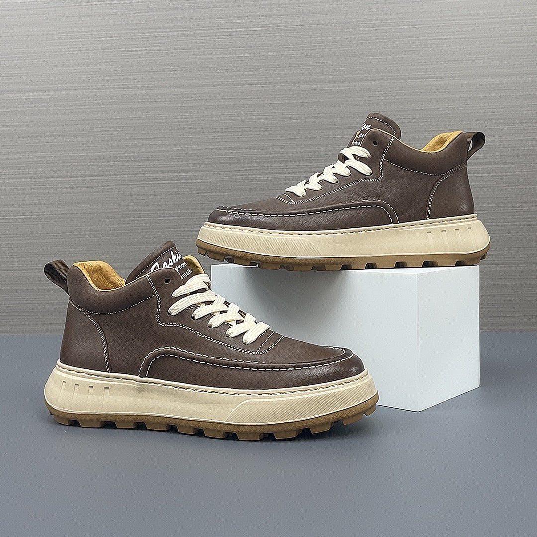 Men's European Goods Real With Fleece Lining Sneakers