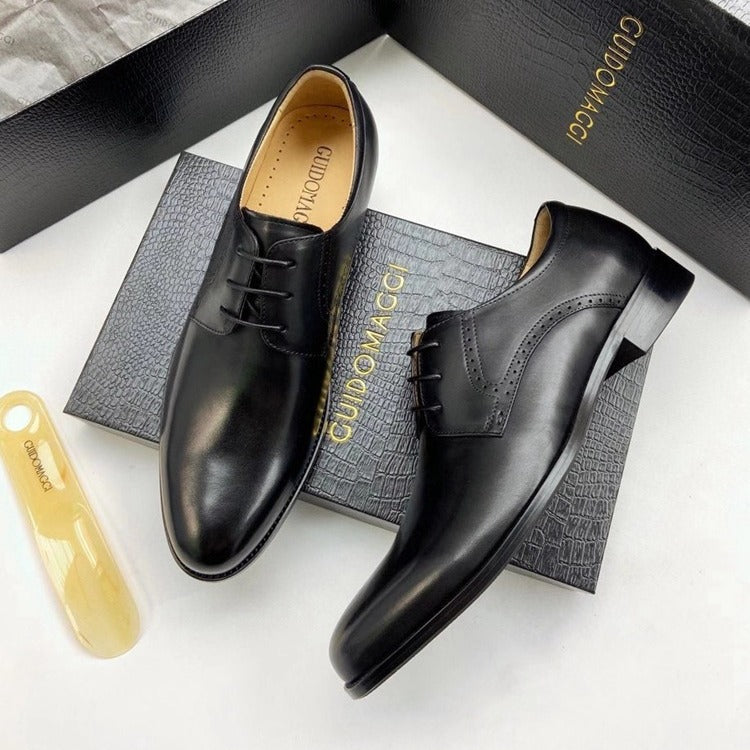 Men's Italian First Layer Cowhide British Business Leather Shoes