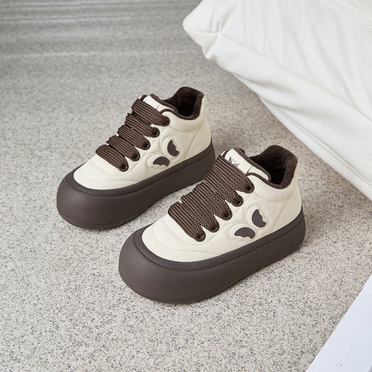 Women's Winter Fleece-lined Fashion Thick Bottom Hight Casual Shoes