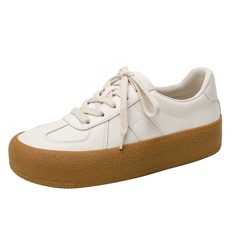Women's Thick-soled Sports White Genuine German Training Sneakers