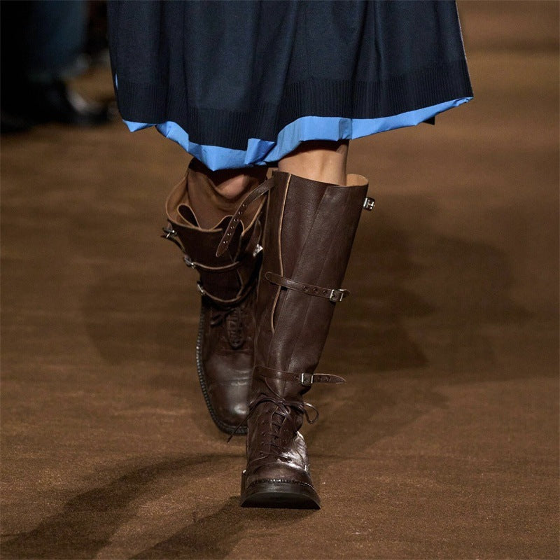 Home Catwalk British Martin Female Distressed Vintage Boots