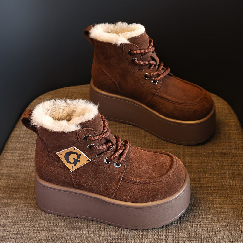 Small Thick Bottom Height Increasing Insole Snow Boots