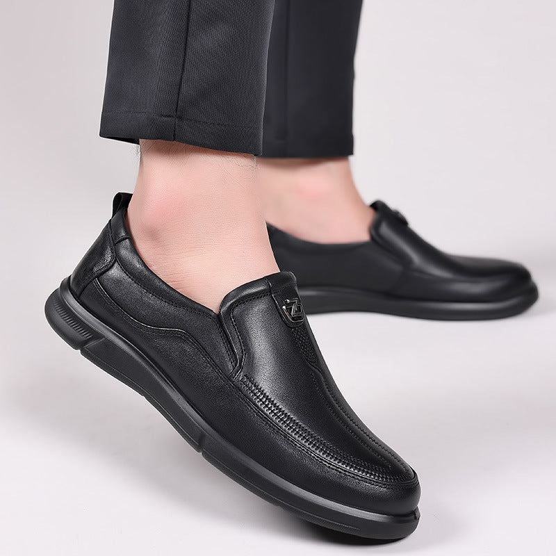 Men's Autumn Business Slip On Low Top Leather Shoes
