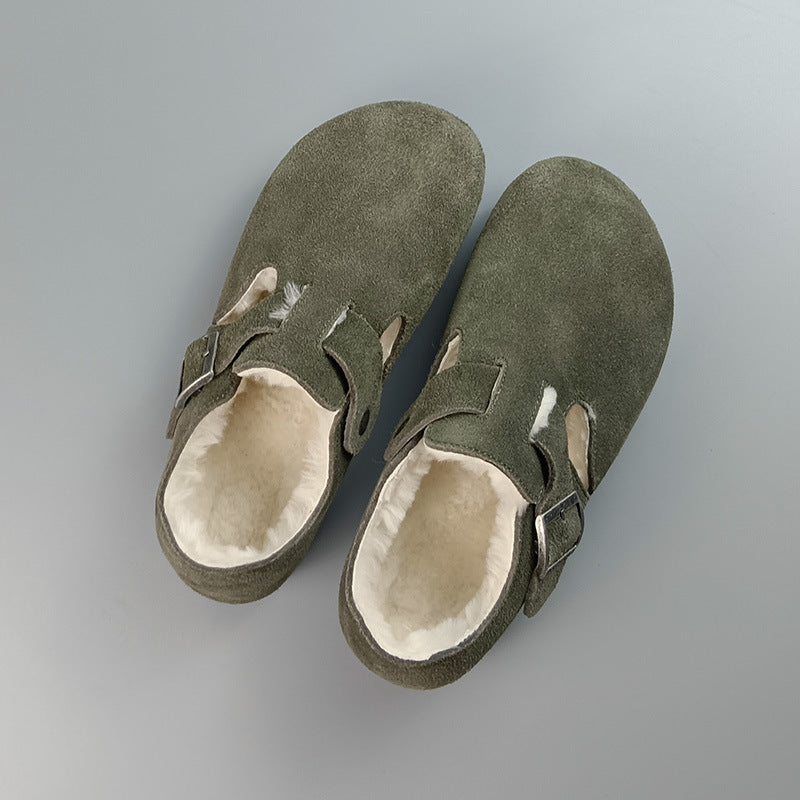 All-inclusive Plus Fluff Wool Cowhide Series Women's Shoes