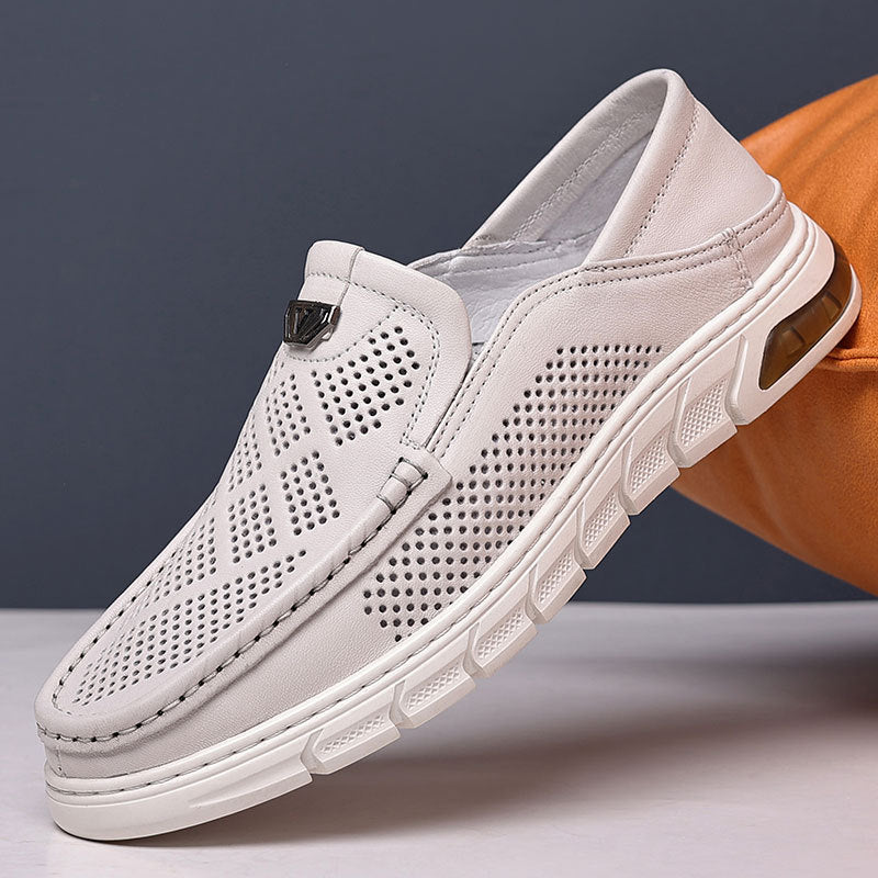 Men's Summer Breathable One Pedal Genuine Pumps Casual Shoes
