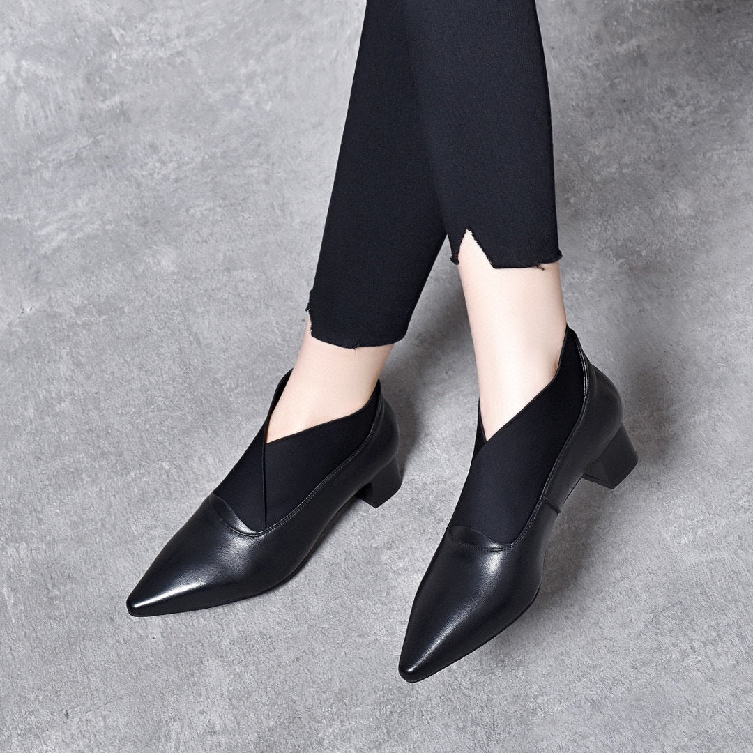 Women's Pointed High Deep Mouth Pumps Niche Women's Shoes