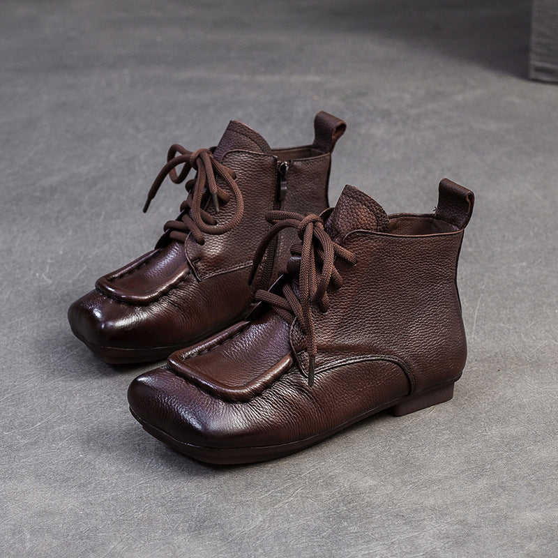 Women's Simple Comfortable Retro Mom Booties Commuter Boots