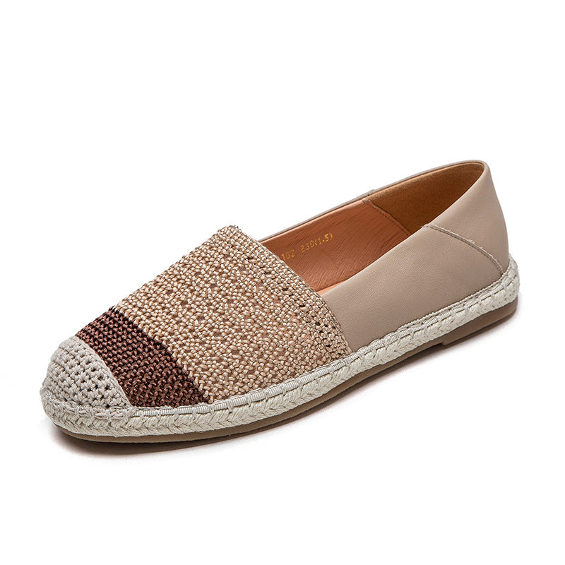 Women's Woven Linen Slip-on Fisherman Breathable Comfortable Casual Shoes