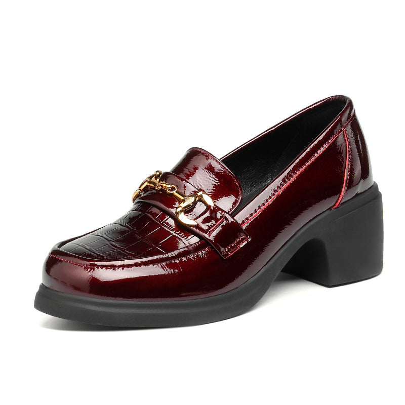 Women's Fashion Chunky Authentic Mom Mid Spring Heels