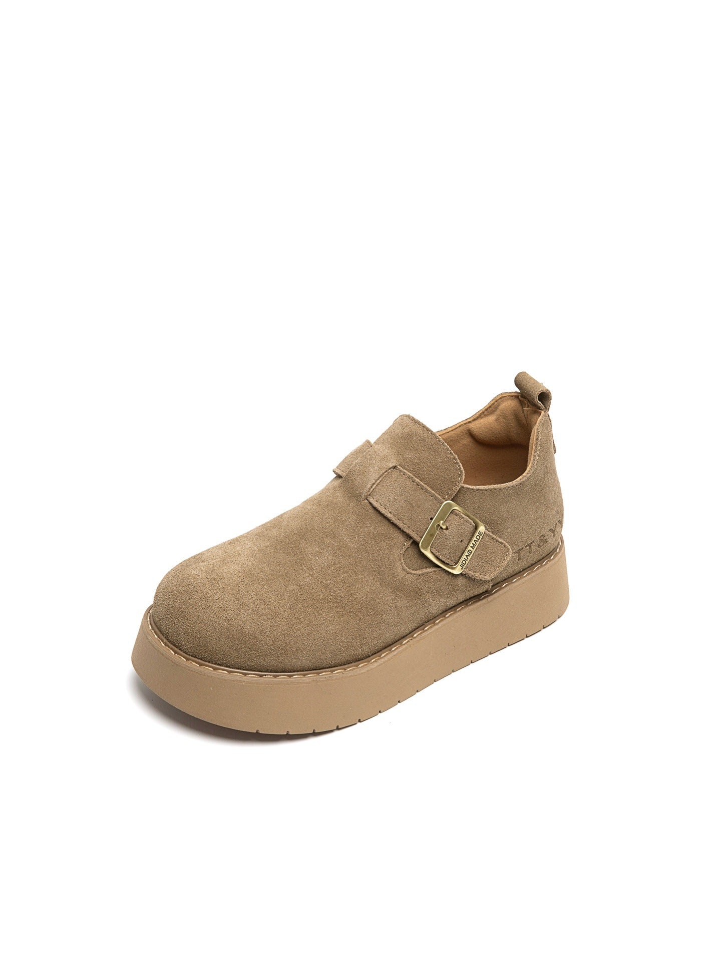Women's Thick-soled Winter Fleece-lined Slip-on Platform Warm Loafers