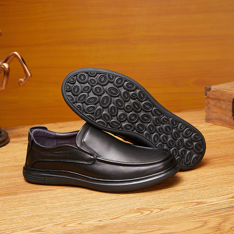Men's Running Volume Spring Genuine Slip-on Flat Casual Shoes