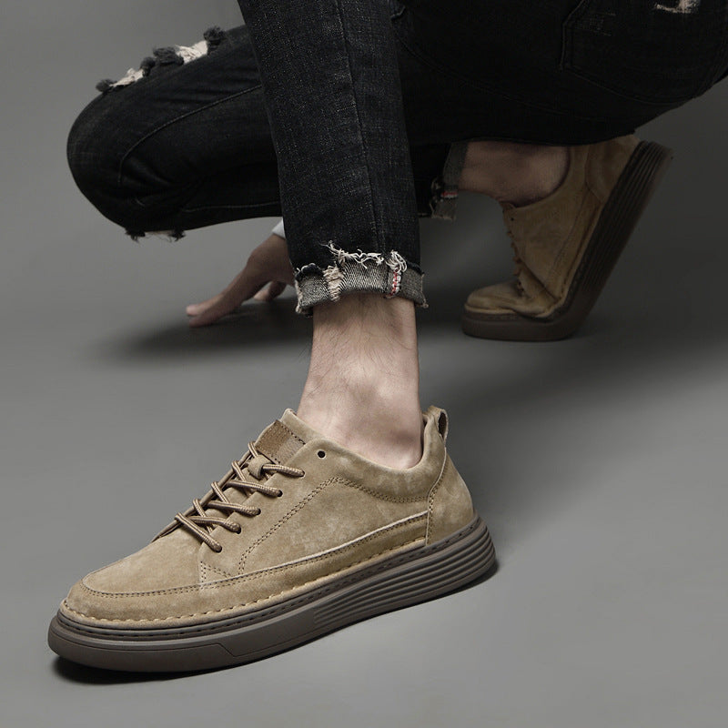Men's Pier Layer Pigskin Fashion British Style Sneakers