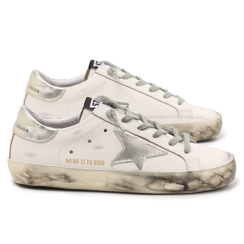 Women's Distressed Star Little Dirty Versatile Height Increasing Women's Casual Shoes