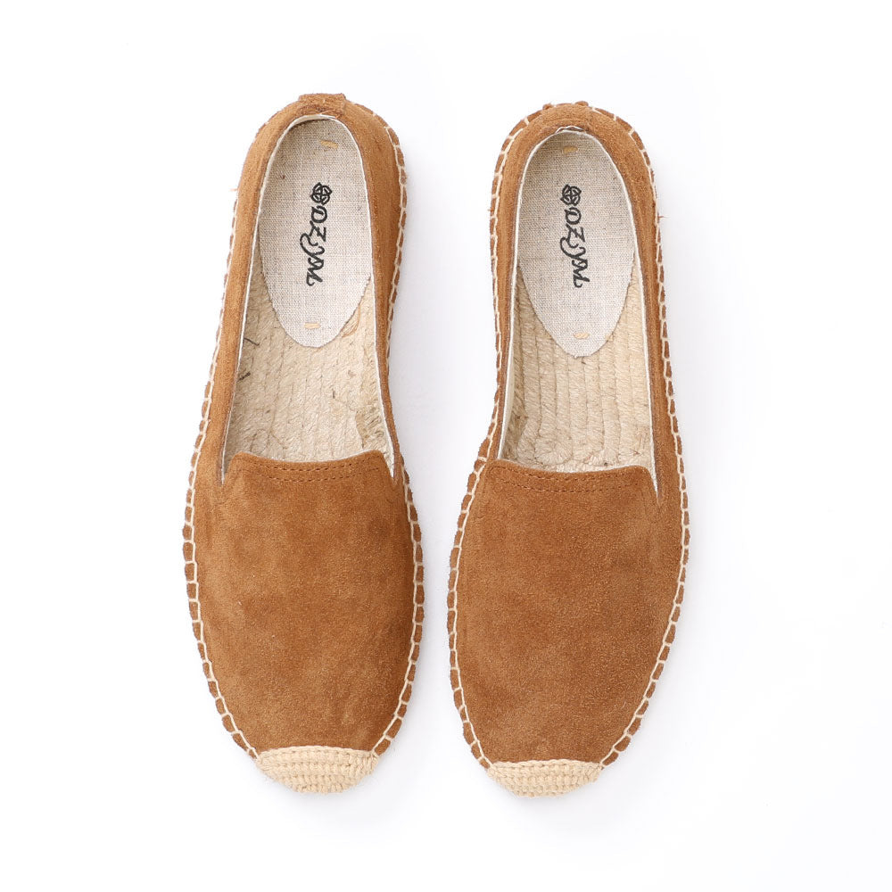 Round Head Leisure Pumps Cow Suede Casual Shoes