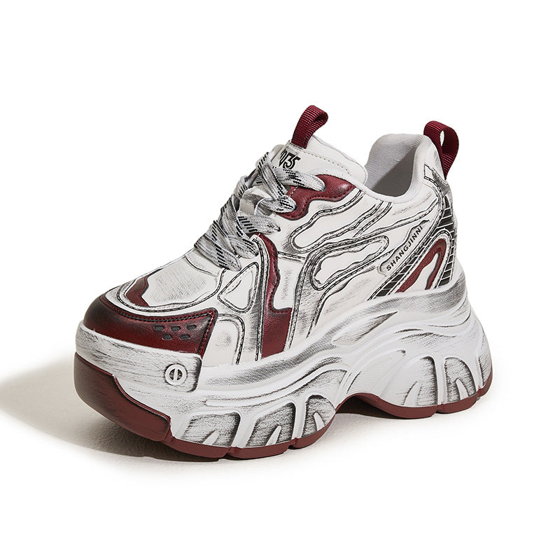 Women's & Men's Insole Dad Spring Retro Distressed Dirty Men's Shoes