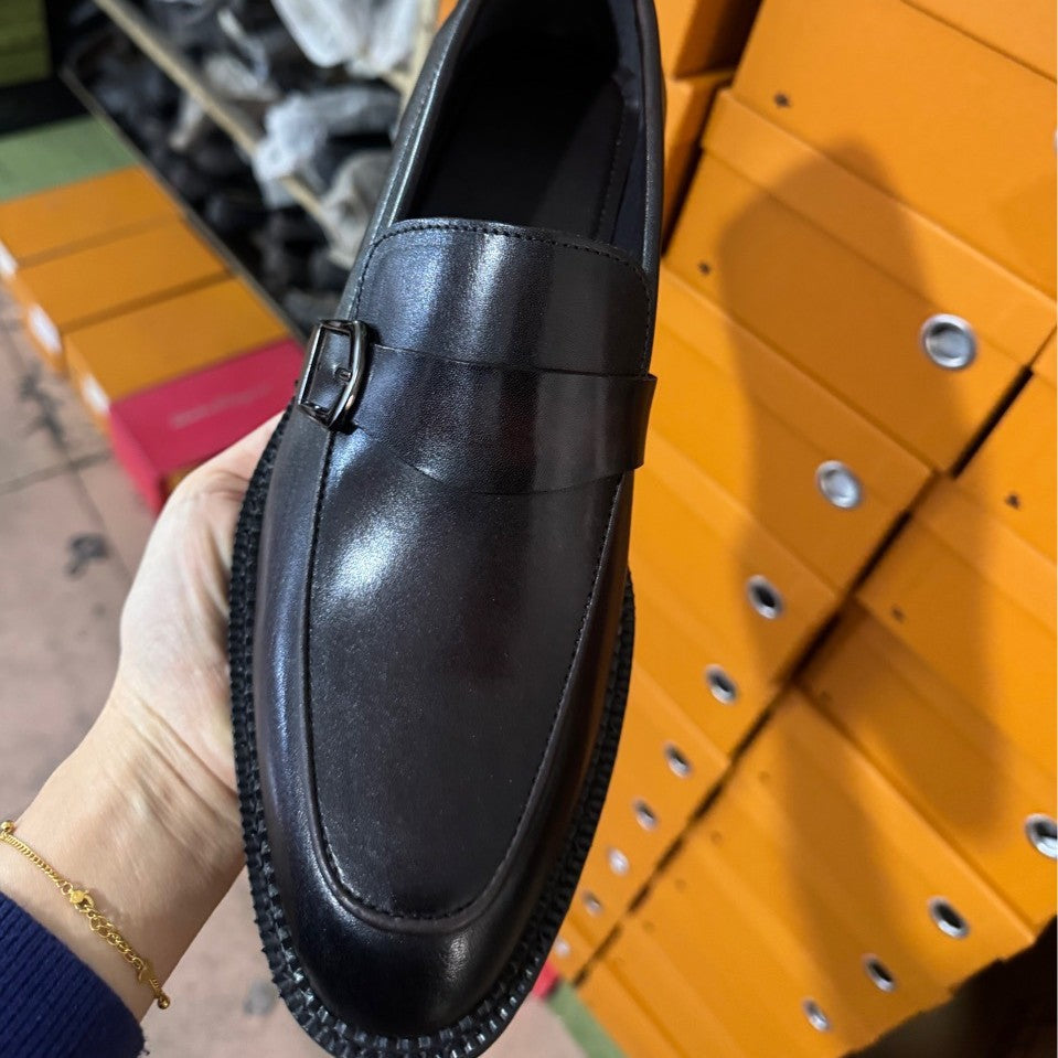 Men's First Layer Cowhide Formal Wear Low Slip-on Outsole Men's Business Leather Shoes