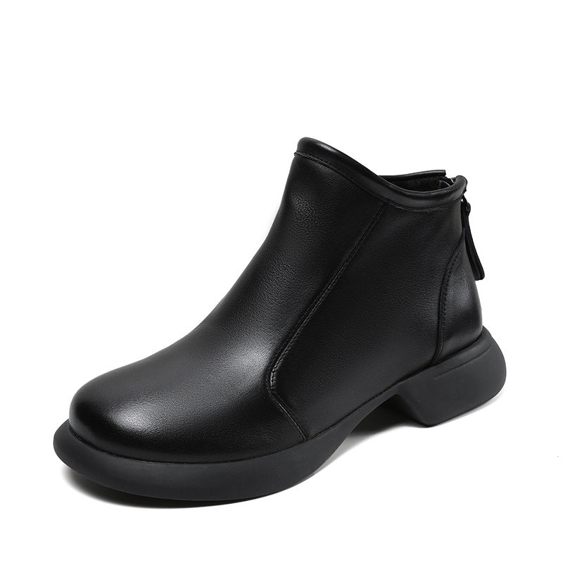 Women's Booties Retro Ethnic Style Genuine Chelsea Boots