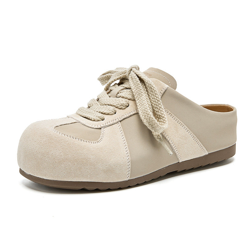 Women's Closed Toe Half Outer Wear Thick Slippers