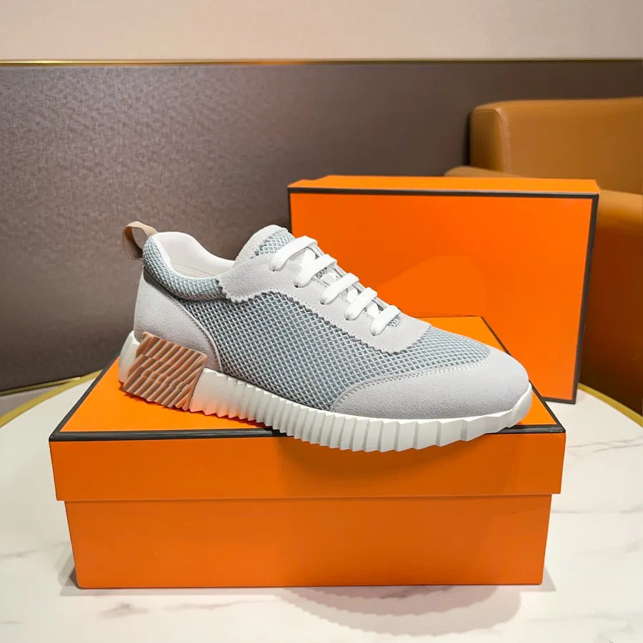 Durable Women's Cowhide Breathable Fashion Comfortable Sneakers