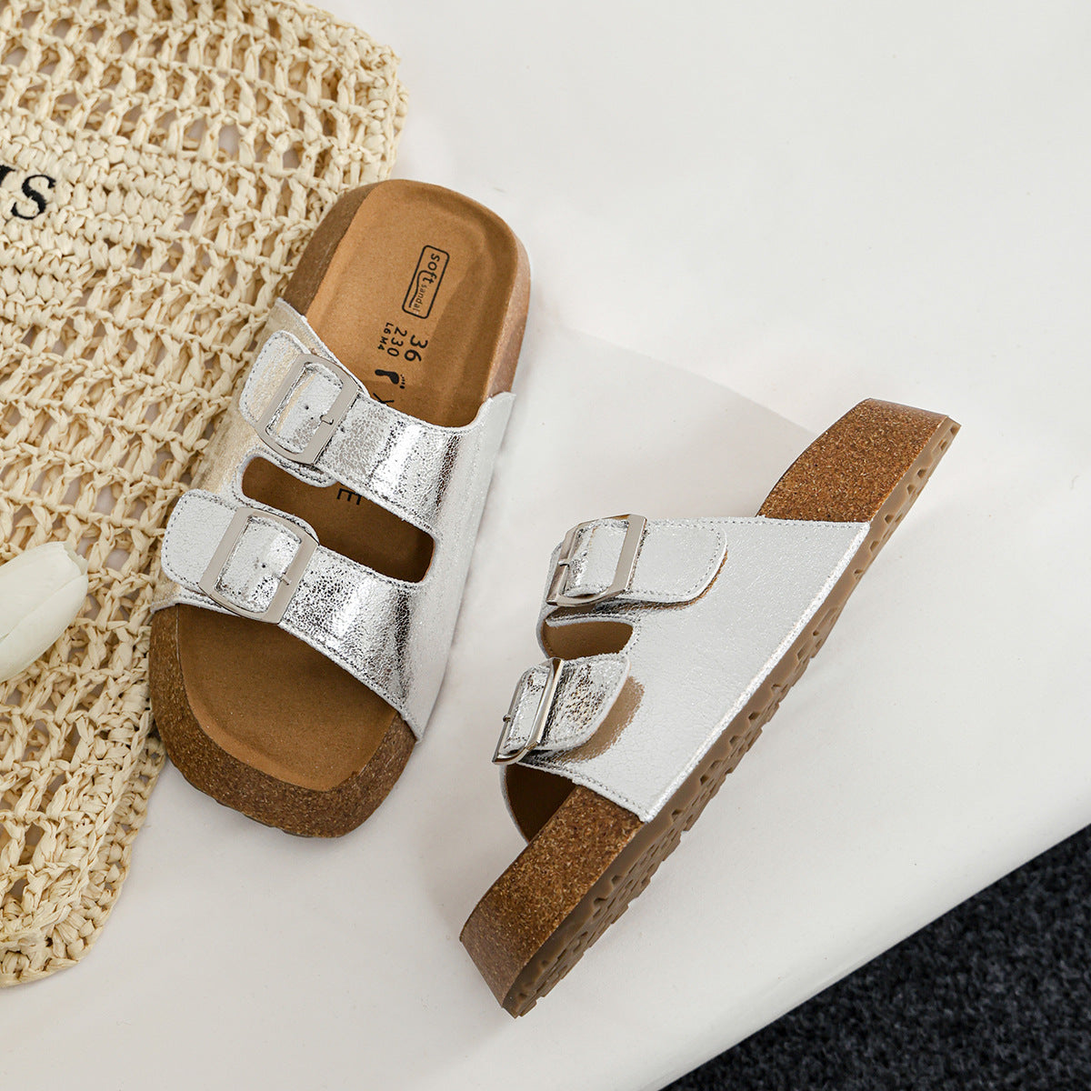Women's Genuine Platform Summer Wear Short Height Slippers