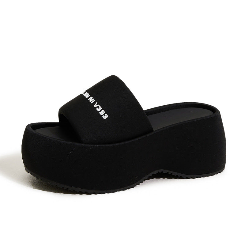 Women's Platform Elevator Fashion Outdoor Feet Half Slippers