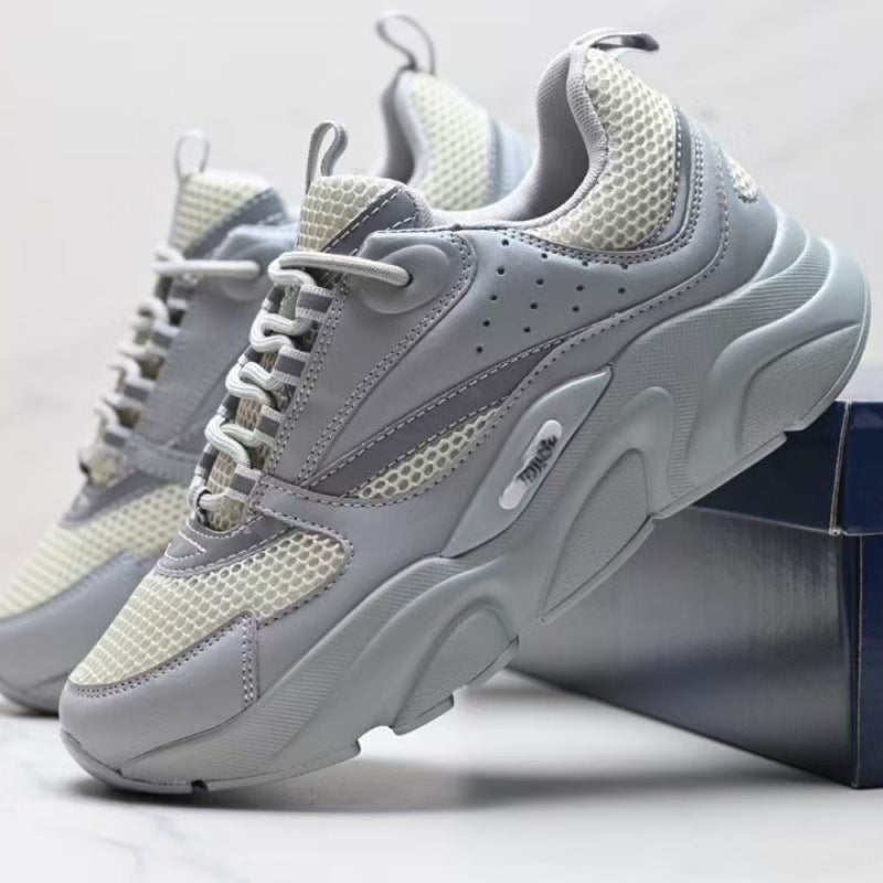 Men's Thick Sole Mesh Breathable Lightweight Elevator Wild Sneakers