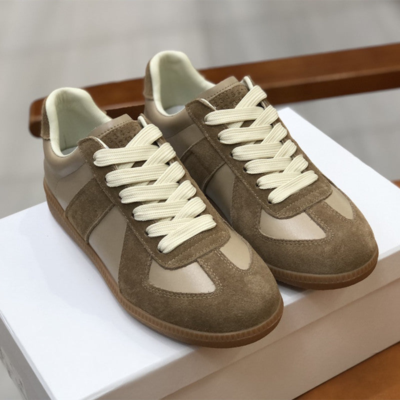 Women's & Men's Four Retro Round Toe German Training Genuine Casual Shoes