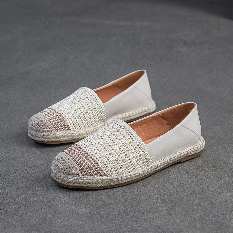 Women's Woven Linen Slip-on Fisherman Breathable Comfortable Casual Shoes