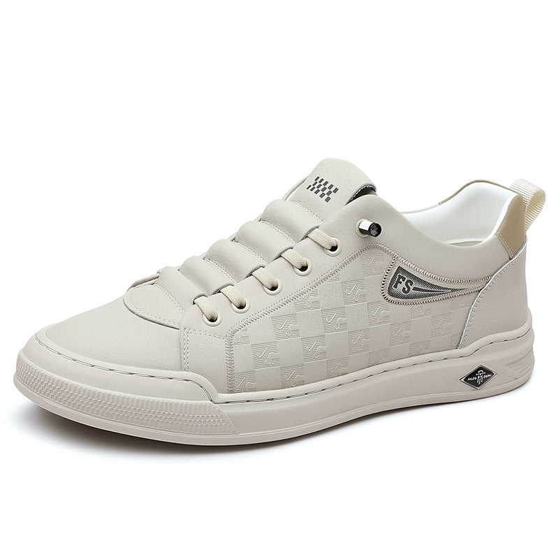 Men's Summer Korean Style Simple White Lightweight Breathable Men's Board Shoes