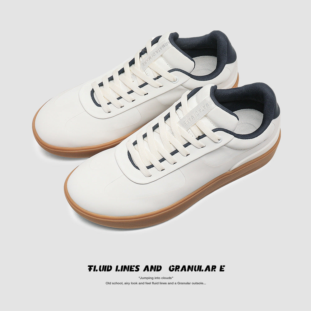 Women's & Men's Couple Solid Color Simple Comfortable White German Men's Sports Shoes