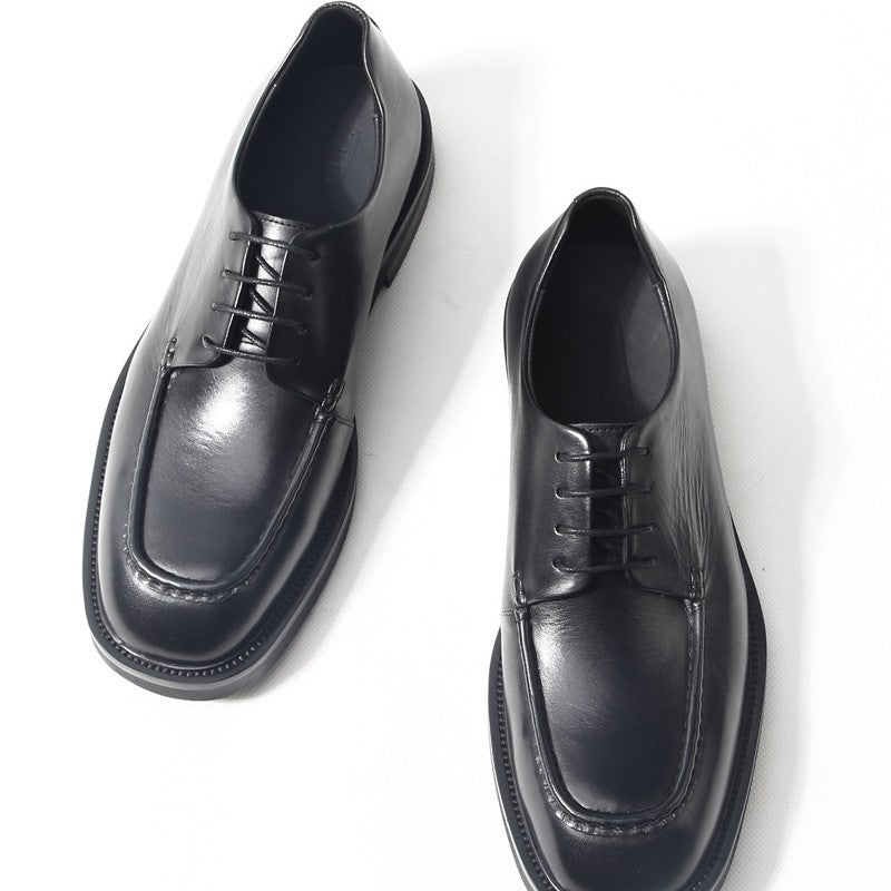 Men's Cowhide Good Year Big Toe Derby Leather Shoes